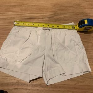 White floral lululemon shorts